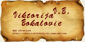 Viktorija Bokalović vizit kartica